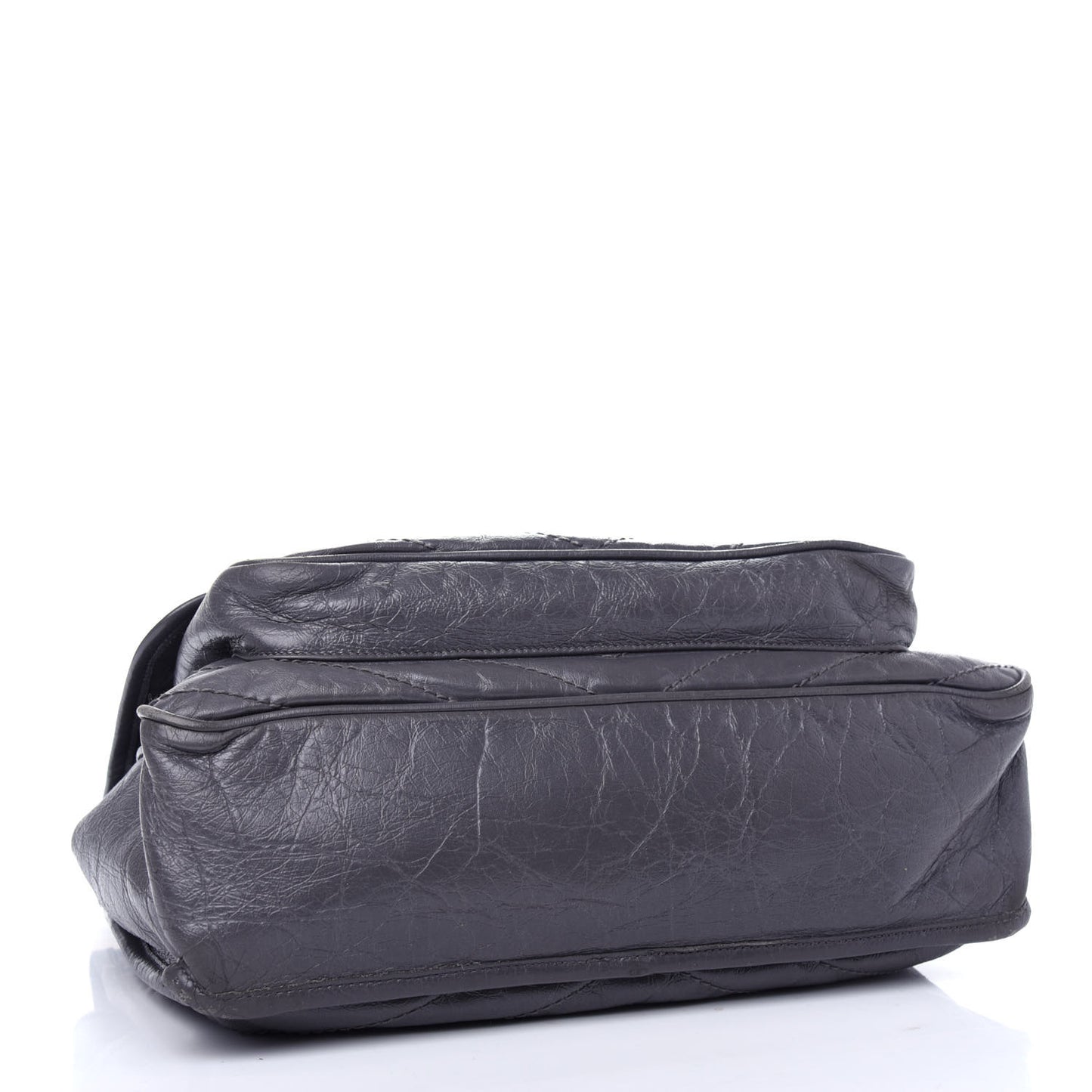 Crinkled Calfskin Matelasse Monogram Large Niki Chain Satchel Storm