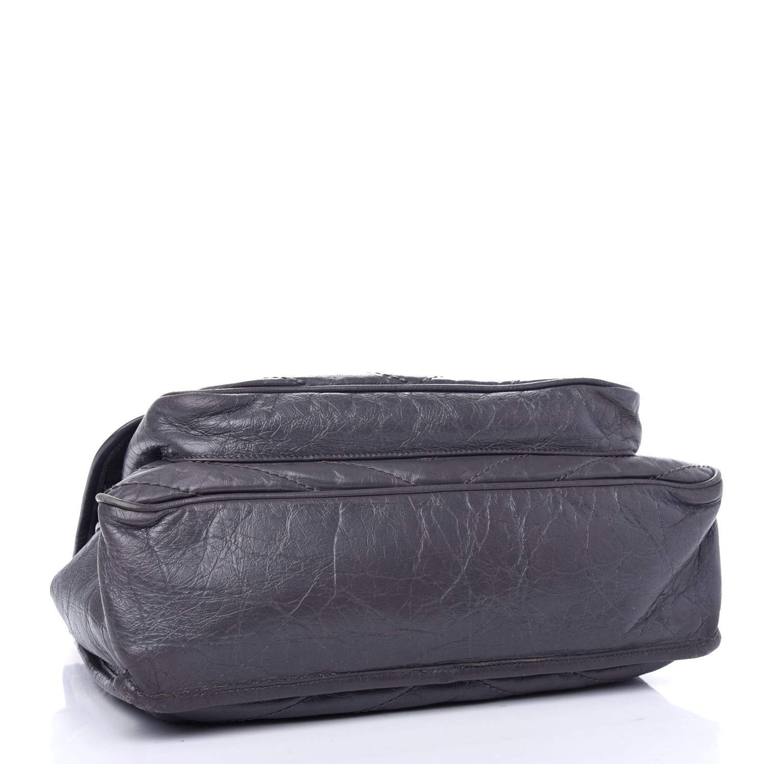 Saint Laurent Crinkled Calfskin Matelasse Monogram Large Niki Chain Satchel Storm 4 of 10