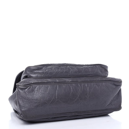 Saint Laurent Crinkled Calfskin Matelasse Monogram Large Niki Chain Satchel Storm 4 of 10