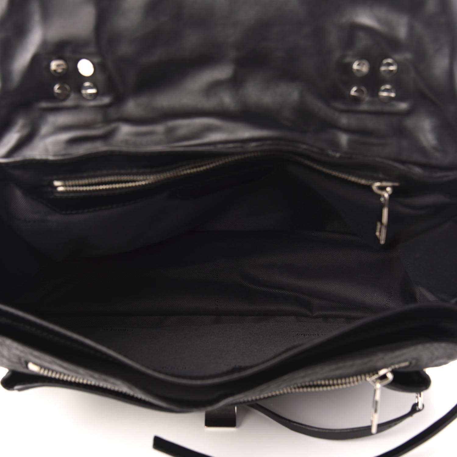 Proenza Schouler Lambskin Medium PS1 Plus Zip Satchel Black 5 of 12