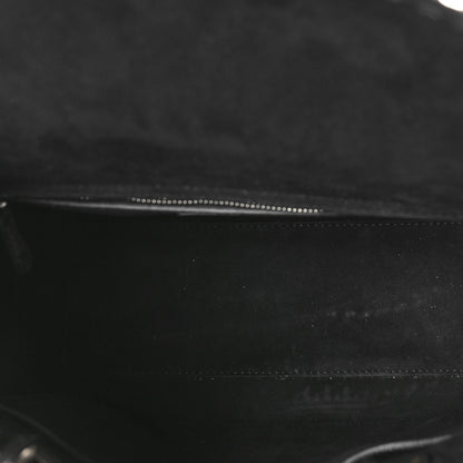 Christian Dior Calfskin Studded Flower Medium Lady Dior Black 5 of 8