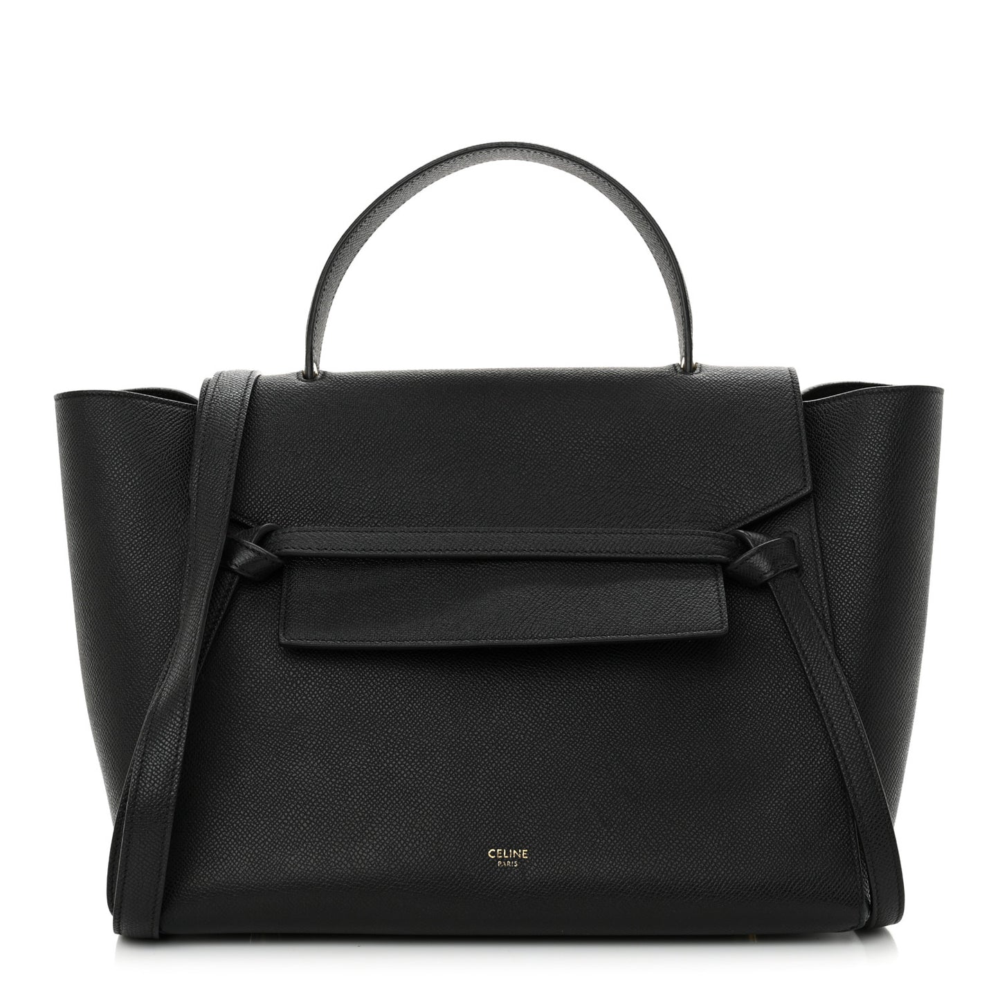 Grained Calfskin Mini Belt Bag Black