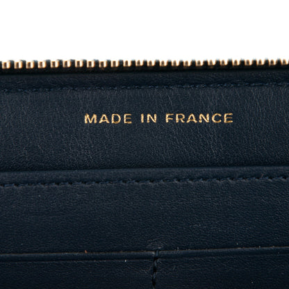 Chanel Alligator Large Gusset Zip Around Wallet Blue 7 of 8