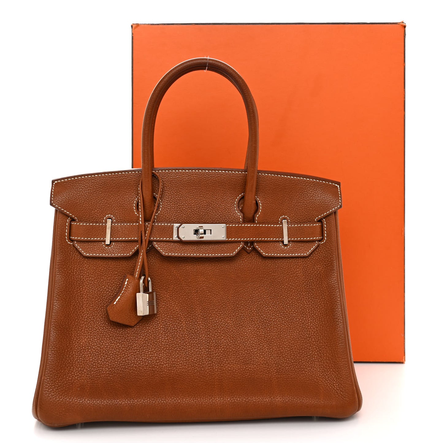 Natural Barenia Faubourg Birkin 30 Fauve