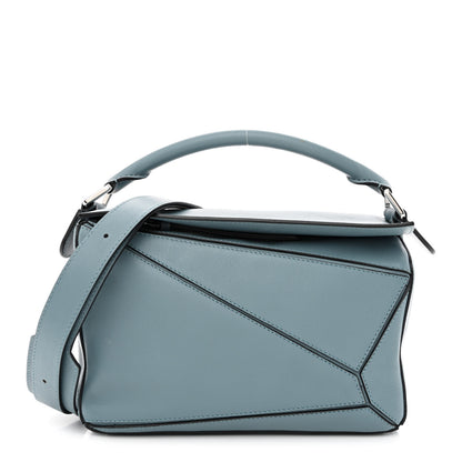 Loewe Calfskin Small Puzzle Bag Stone Blue 1 of 14