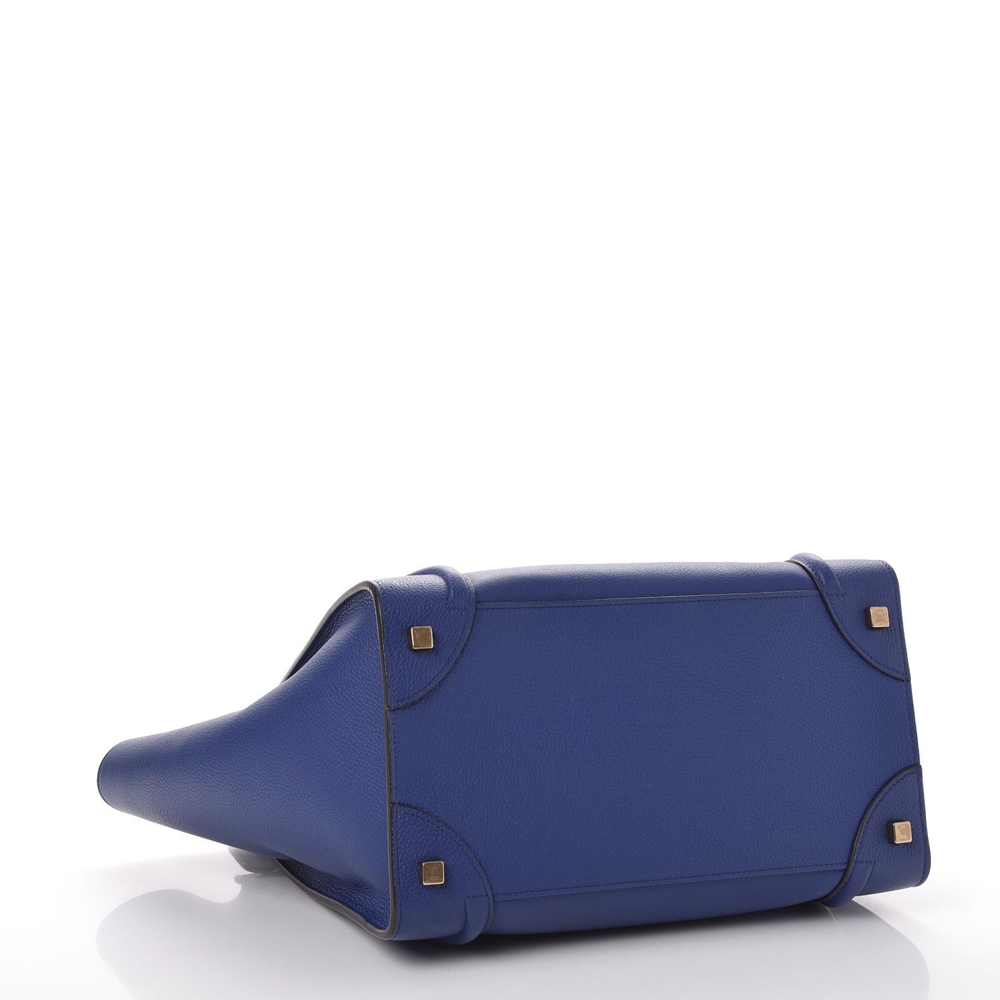 Drummed Calfskin Mini Luggage Indigo