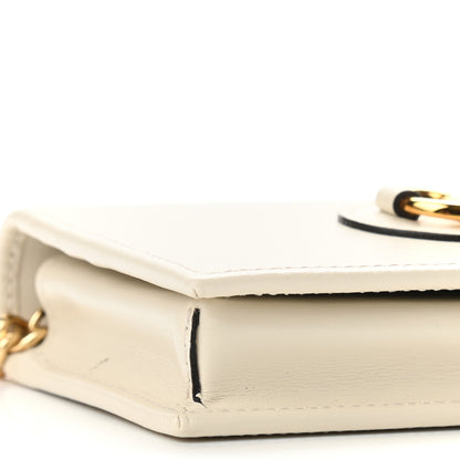 Gucci Boarded Plutone Calfskin Horsebit 1955 Wallet On Chain Mystic White 8 of 10