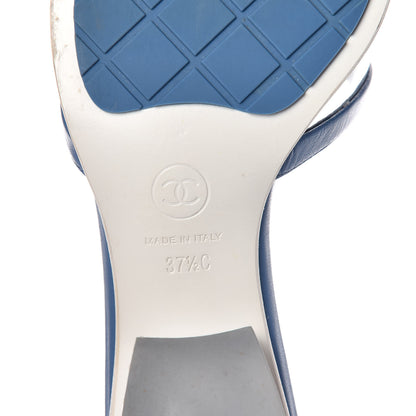 Chanel Lambskin PVC Mule 37.5 Transparent Blue 6 of 8