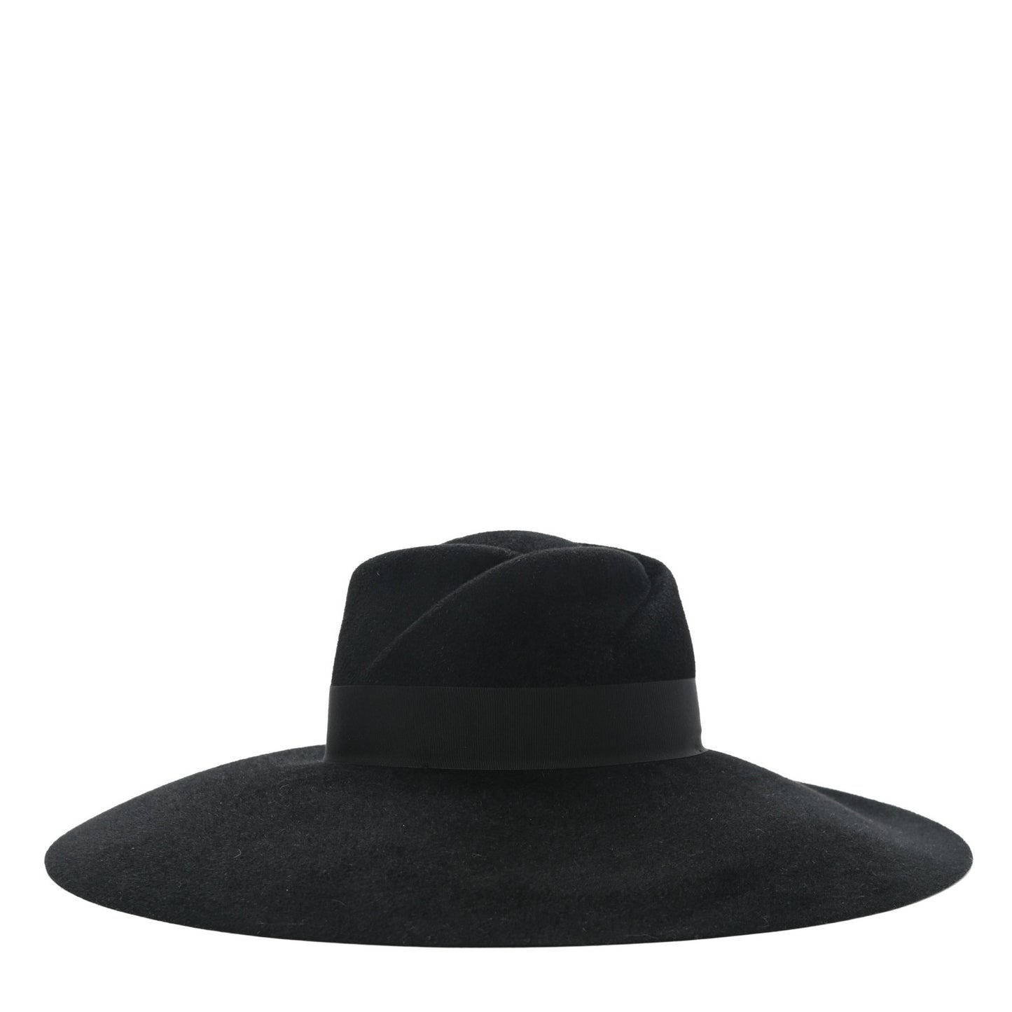 Felt Wide Brim Hat S Black