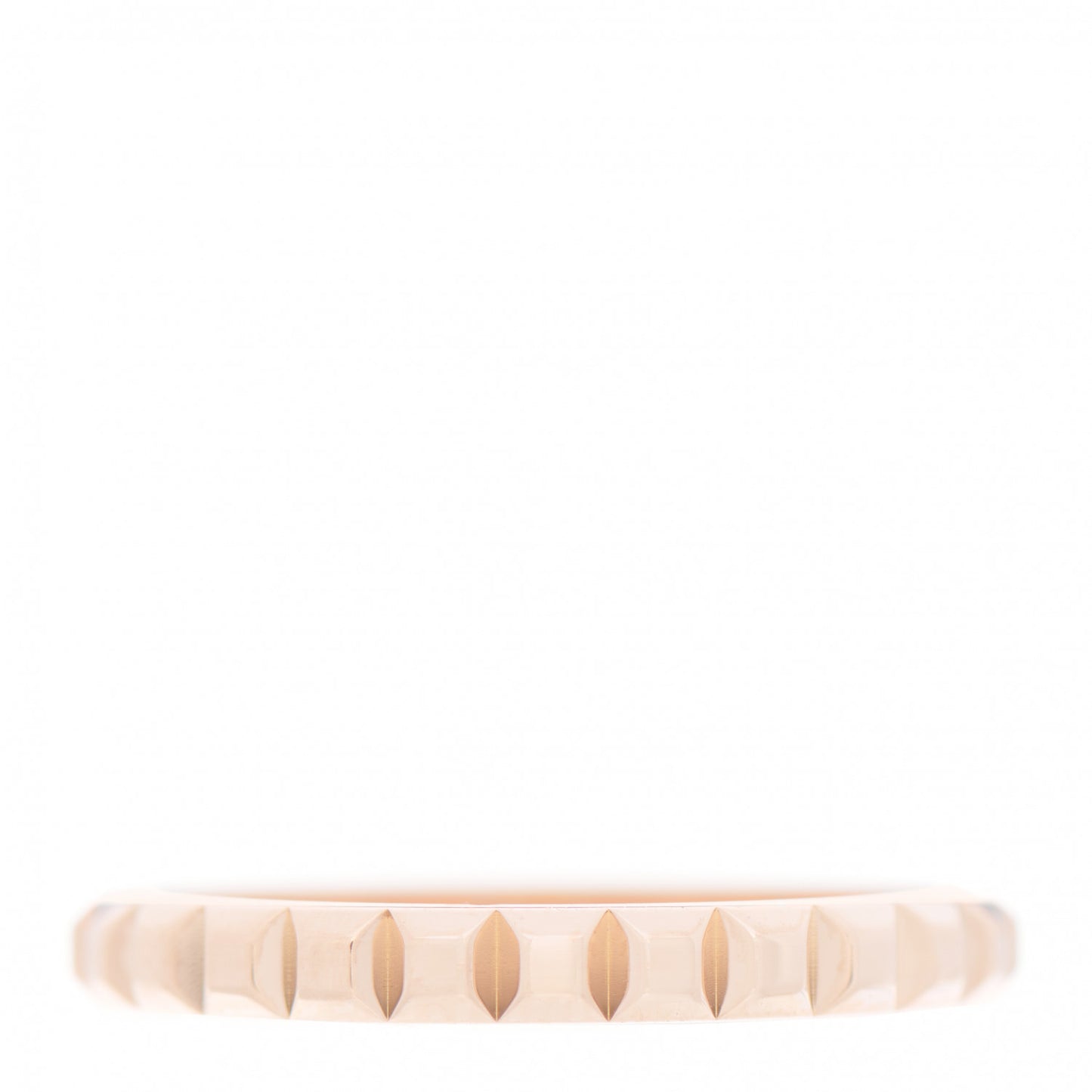 18K Pink Gold Medium Clou De Paris Wedding Band Ring 60 9.25
