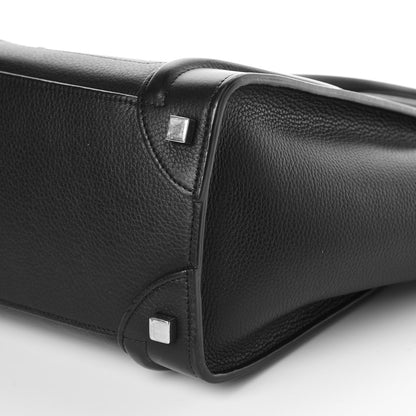 Celine Drummed Calfskin Micro Luggage Black 8 of 8