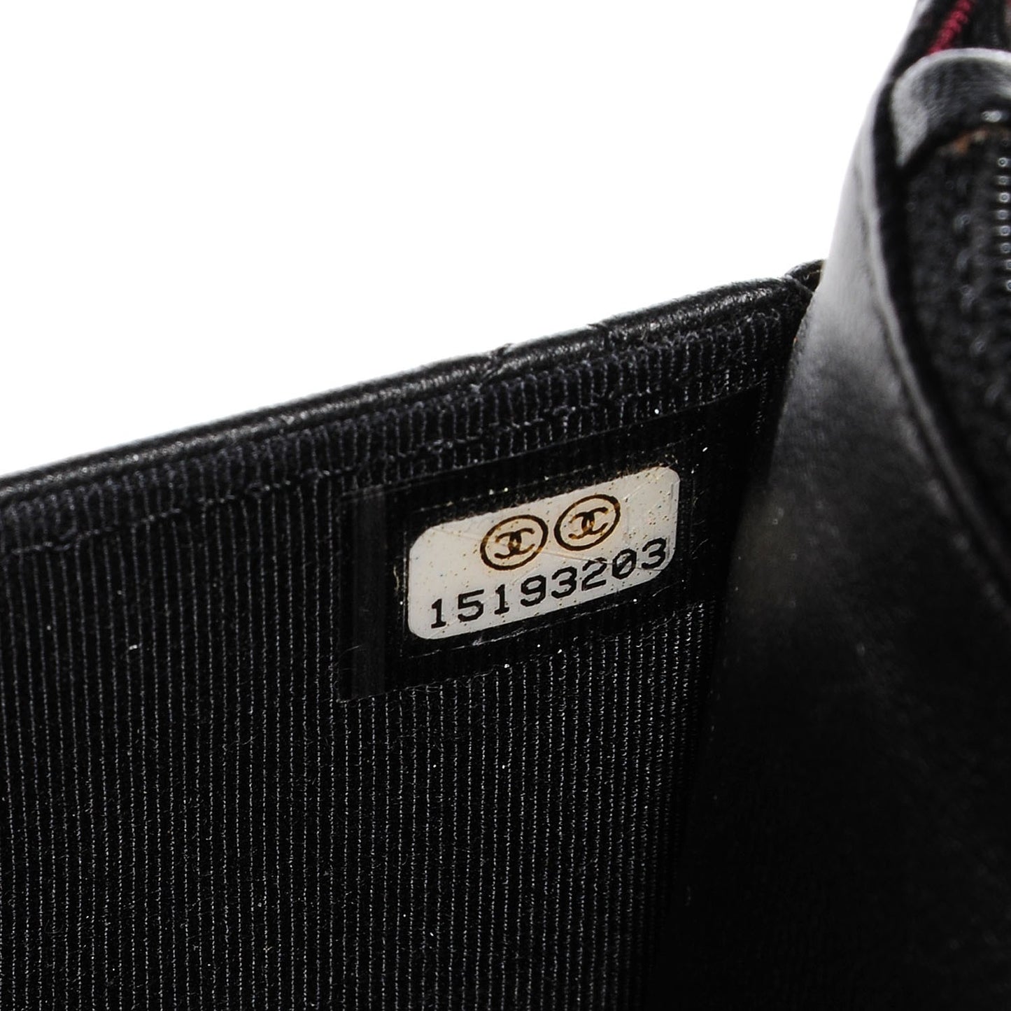 Lambskin Quilted Wallet On Chain WOC Black