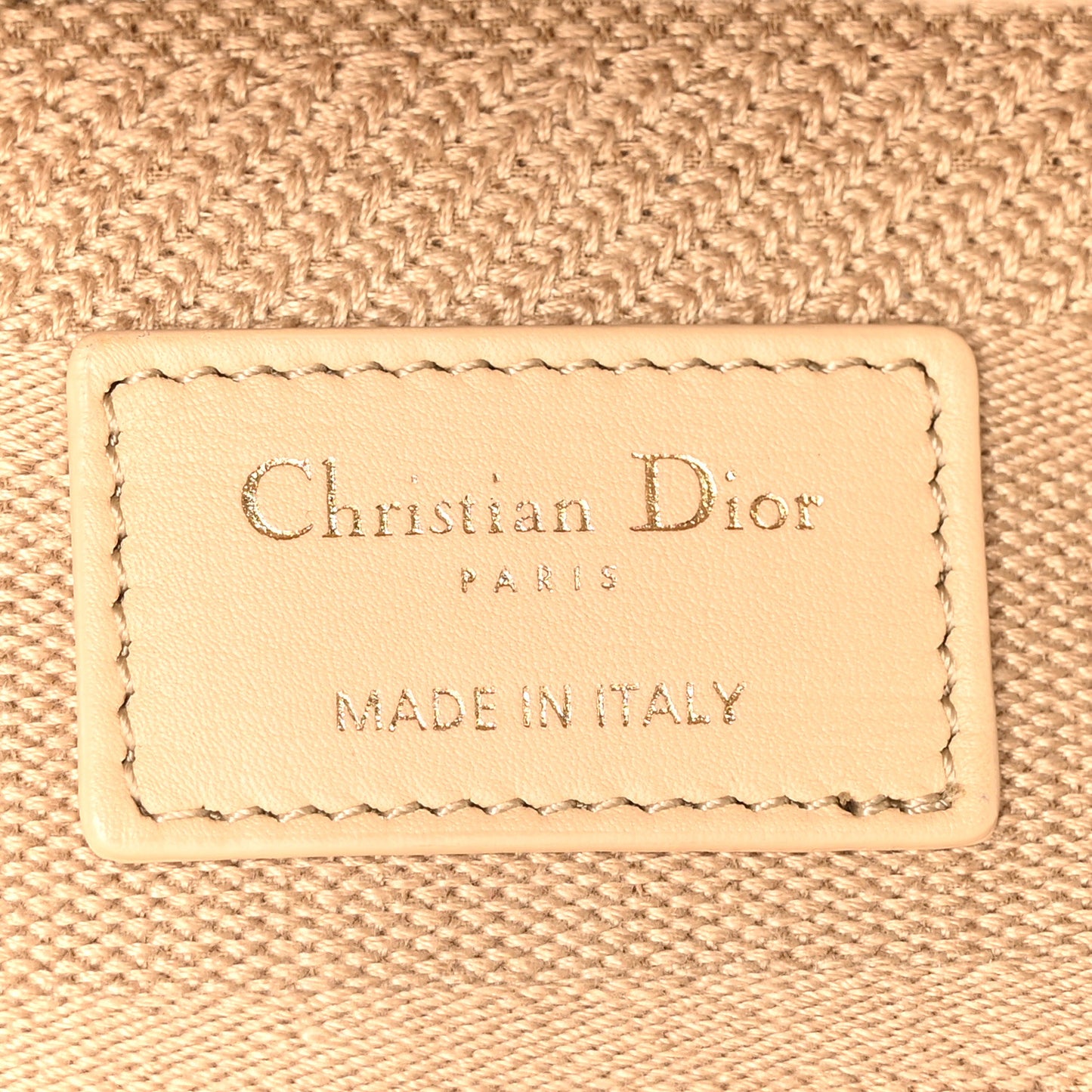 Canvas Embroidered Medium Lady D-Lite Beige