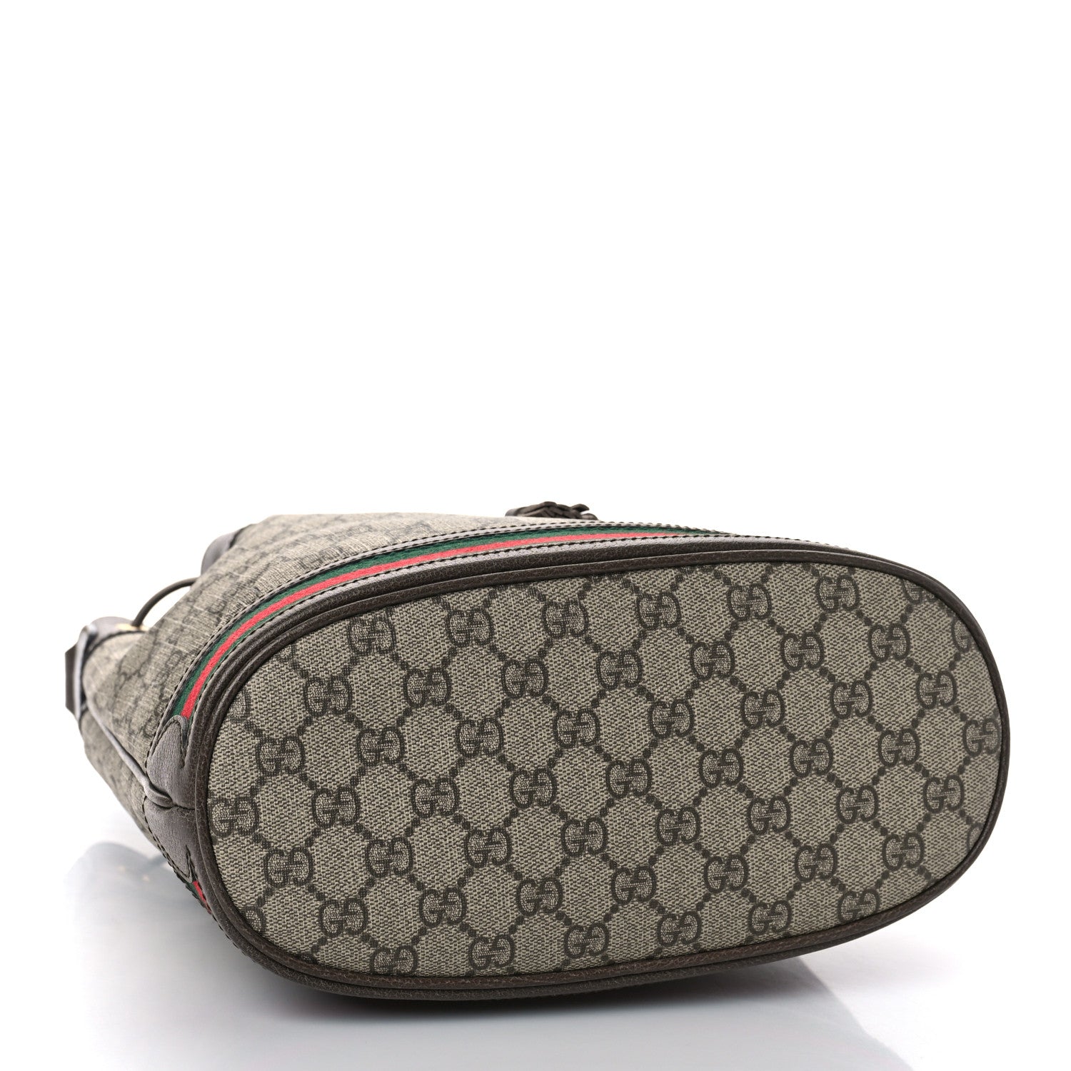 Gucci GG Supreme Monogram Web Ophidia Bucket Bag Brown 4 of 9