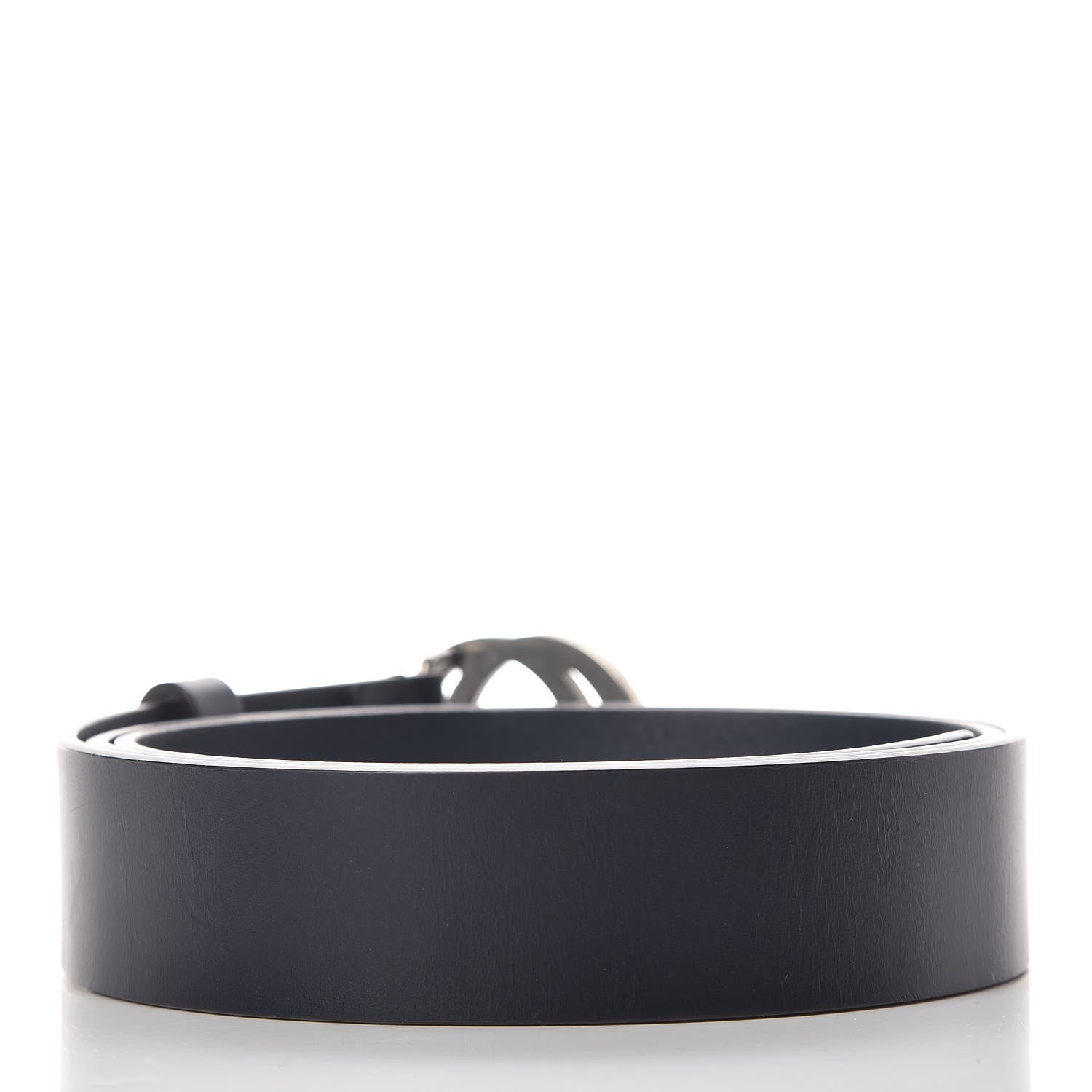 Gucci Selleria Calfskin Mens Interlocking G 37mm Belt 105 42 Black 3 of 9