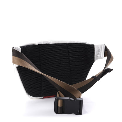 Fendi X FILA Cuoio Romano Vitello Century Mania Stars Belt Bag White Ice Ebano Multicolor 3 of 9