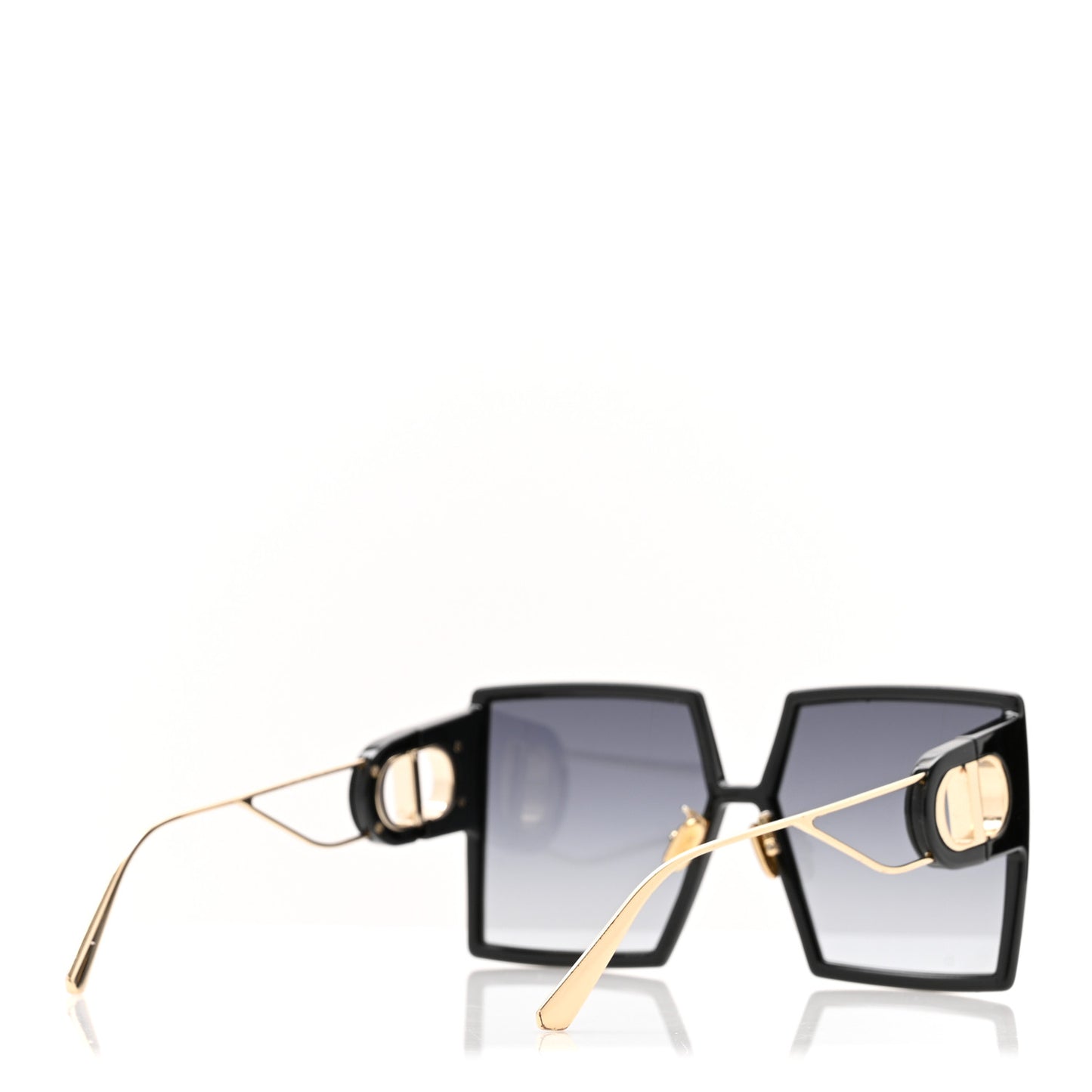 Acetate Square 30 Montaigne Sunglasses Black