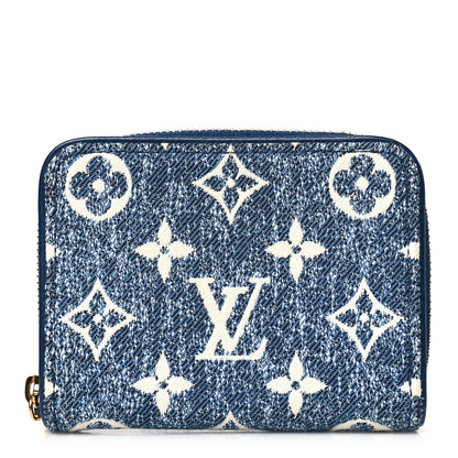 Louis Vuitton Denim Monogram Jacquard Zippy Coin Purse Bleu 1 of 6