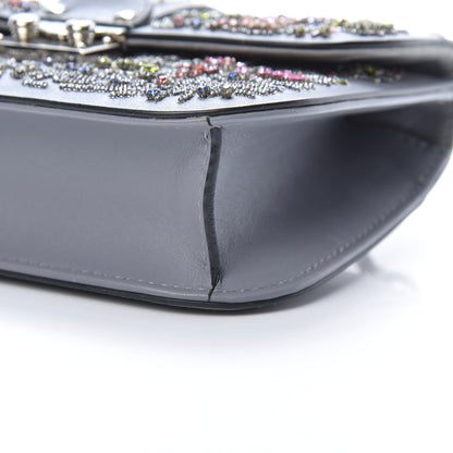 Valentino Garavani Vitello Crystal Embellished Glam Lock Rockstud Flap Periwinkle 9 of 10