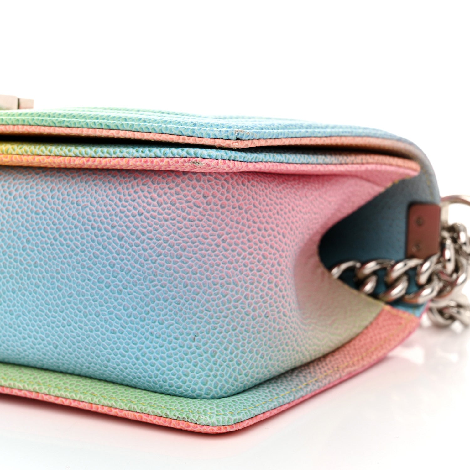 Chanel Caviar Quilted Medium Cuba Rainbow Boy Flap Multicolor 10 of 10