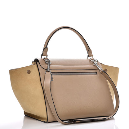 Celine Drummed Calfskin Suede Medium Trapeze Dune 4 of 10