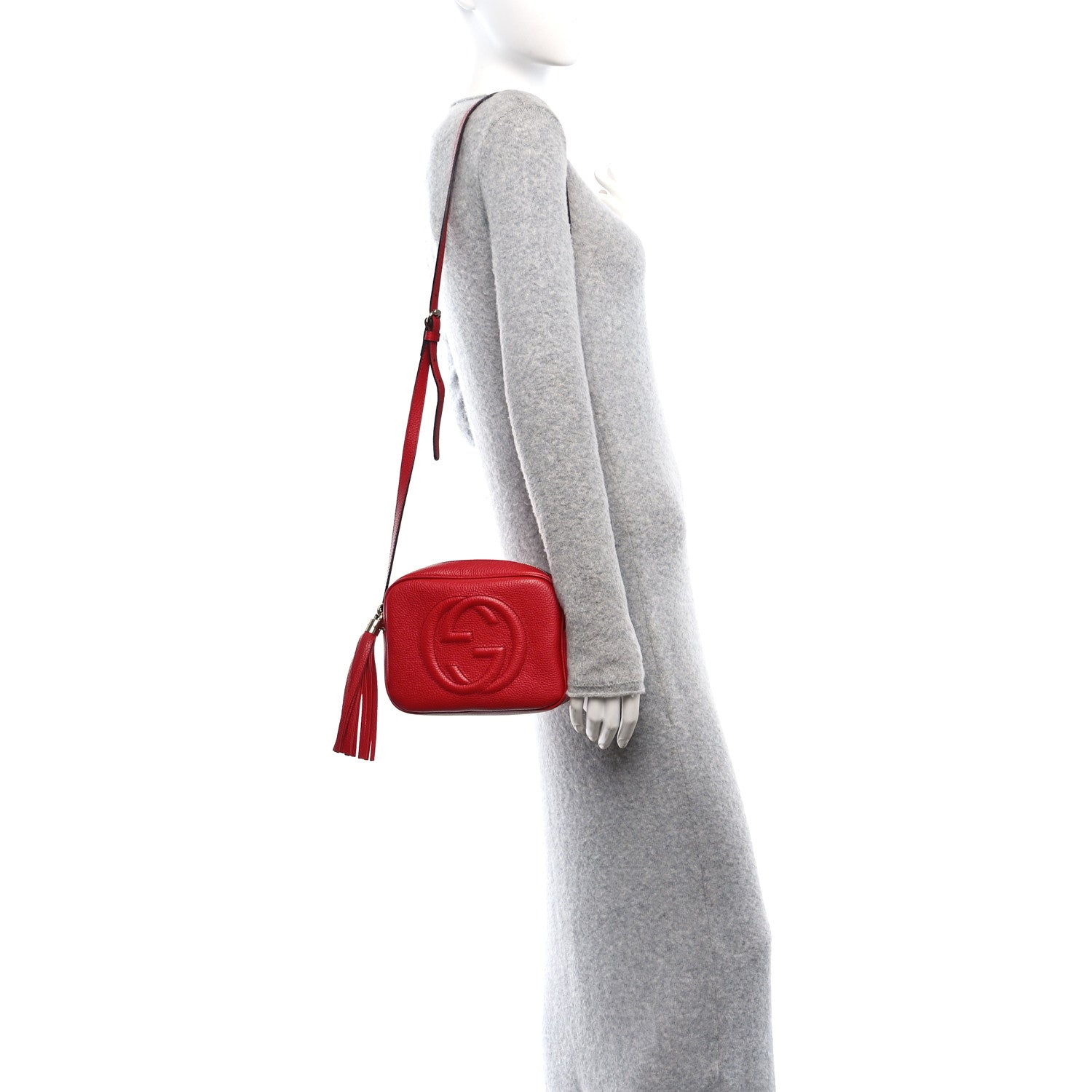 Gucci Pebbled Calfskin Small Soho Disco Bag Tabasco Red 2 of 10