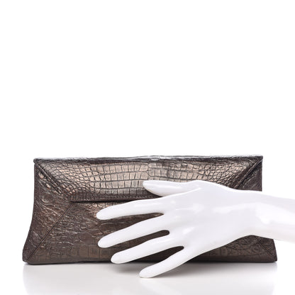 Nancy Gonzalez Crocodile Clutch Bronze 2 of 9