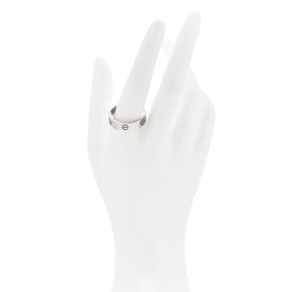 Cartier 18K White Gold 5.5mm LOVE Ring 65 11.25 2 of 5