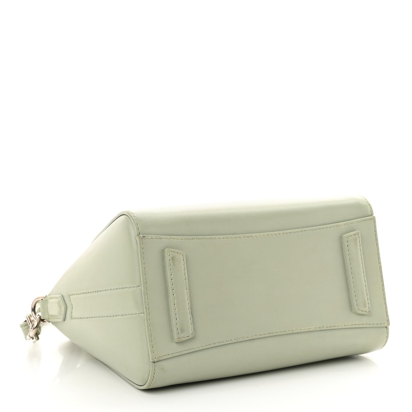 Shiny Lord Calfskin Mini Antigona Aqua Green
