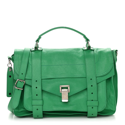 Proenza Schouler Lambskin Medium PS1 Satchel Aloe 1 of 9