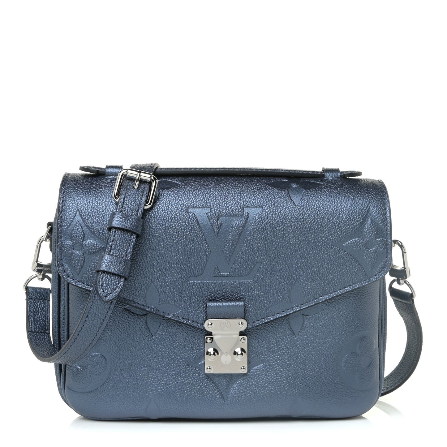 Metallic Empreinte Monogram Giant Pochette Metis Navy Nacre