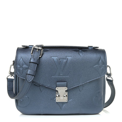 Louis Vuitton Metallic Empreinte Monogram Giant Pochette Metis Navy Nacre 1 of 10