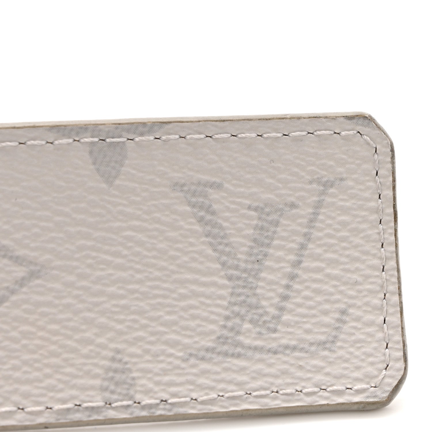 Louis Vuitton Taiga Monogram 40mm LV Initiales Belt 85 34 White