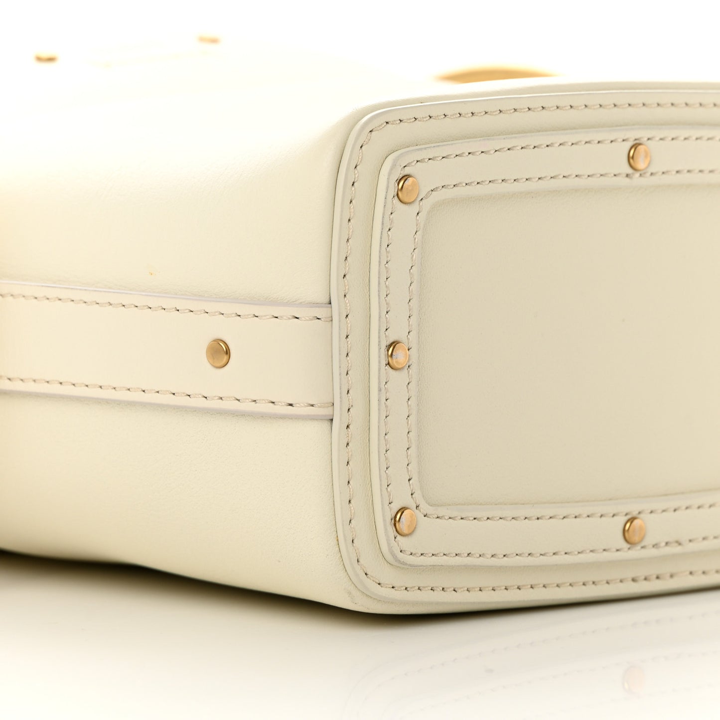 Smooth Calfskin Mini Roy Bucket Bag Natural White