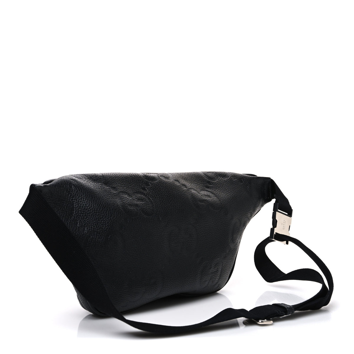 Gucci Calfskin GG Tennis Embossed Pocket Belt Bag Black 3 of 11