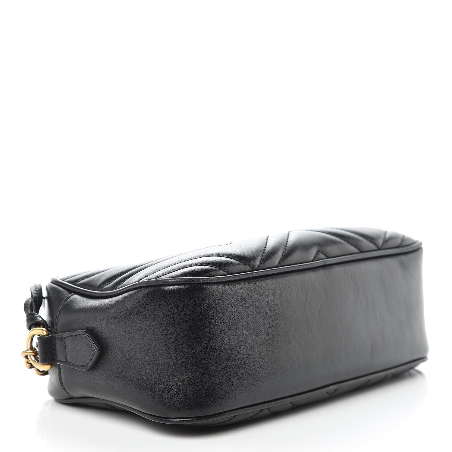 Gucci Calfskin Matelasse Small GG Marmont Chain Shoulder Bag Black 4 of 18