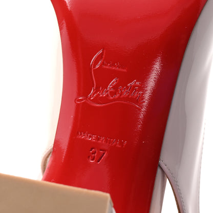 Christian Louboutin Patent So Jane Sling 55 Pump 37 Leche 7 of 9