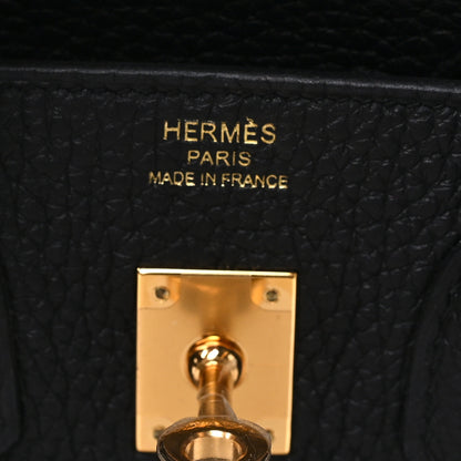 Hermes Togo Birkin 25 Black Black 5 of 10