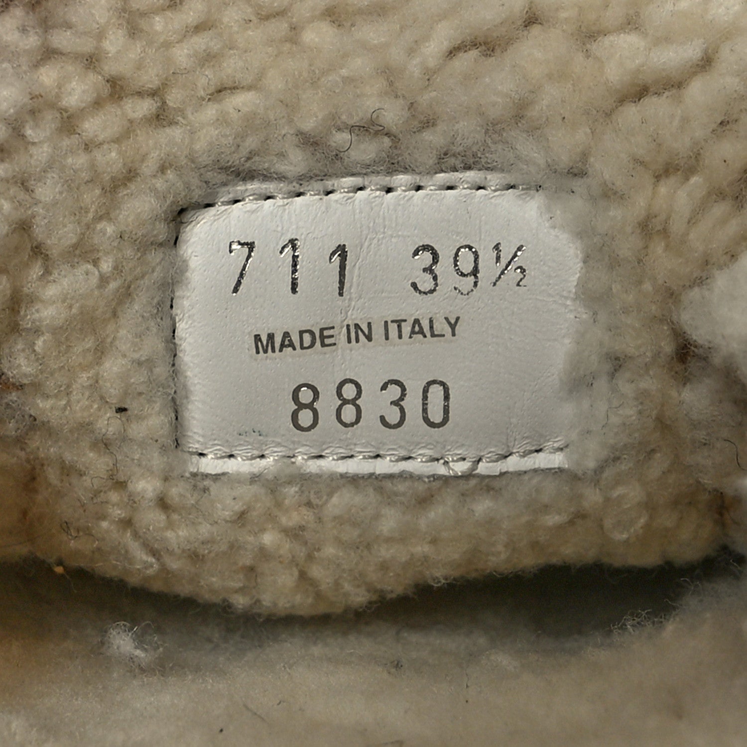 Prada Shearling Metal Triangle Logo 20mm Slippers 39.5 Cognac 6 of 7