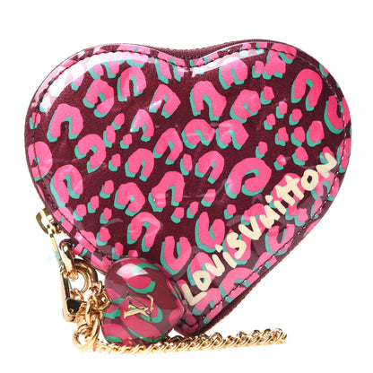 Louis Vuitton Vernis Leopard Coeur Heart Coin Purse Rouge Fauviste 1 of 8