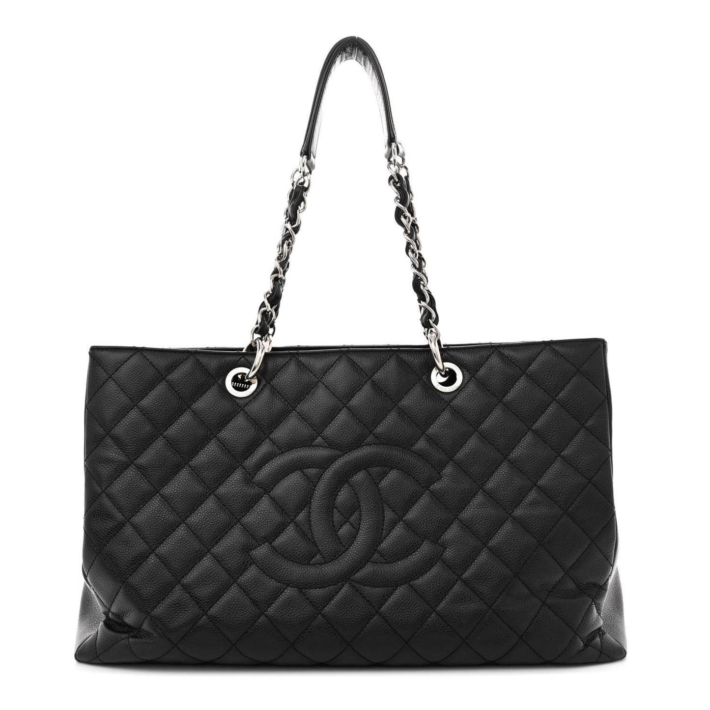 Caviar Quilted XL Grand Shopping Tote GST Black