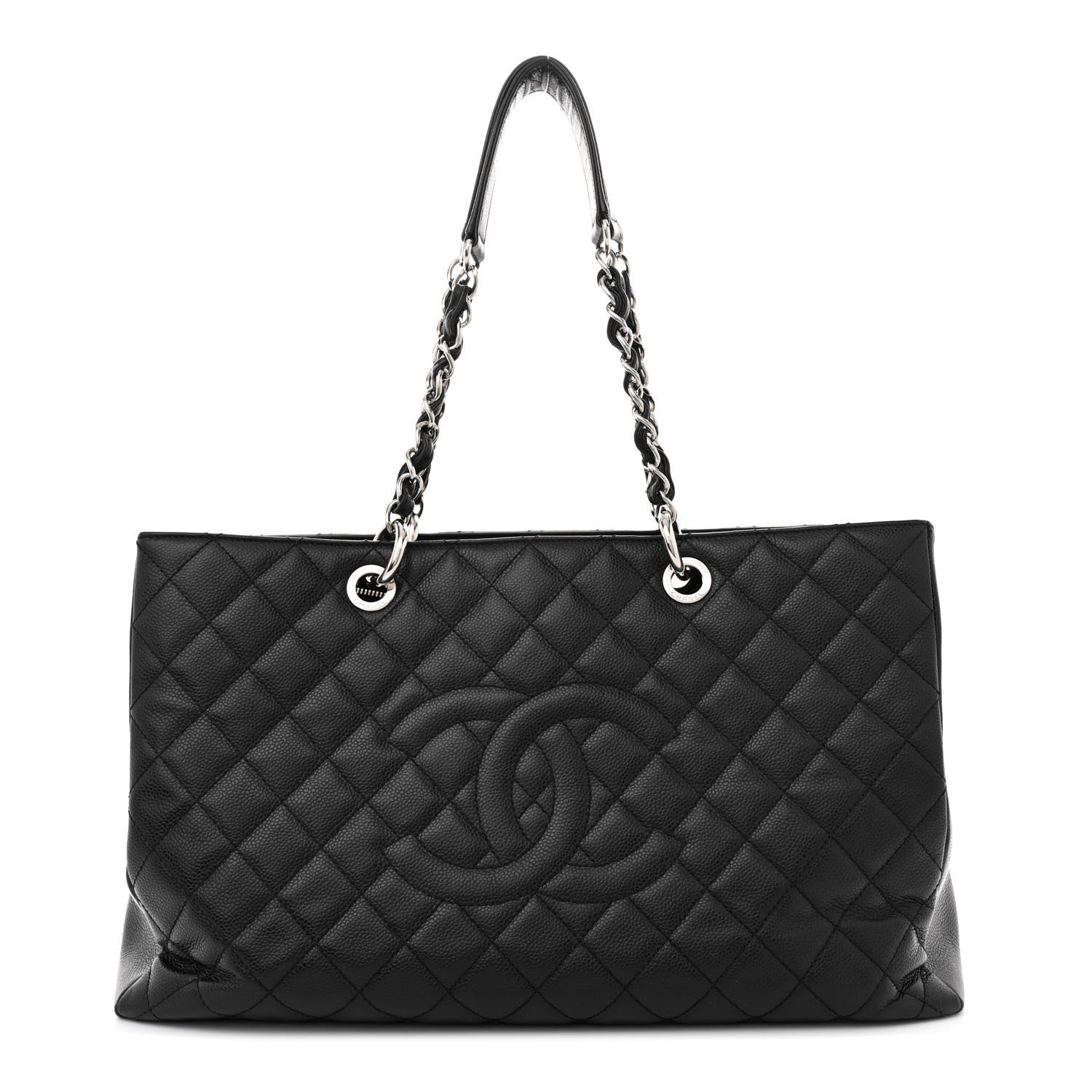 Chanel Caviar Quilted XL Grand Shopping Tote GST Black 1 of 17