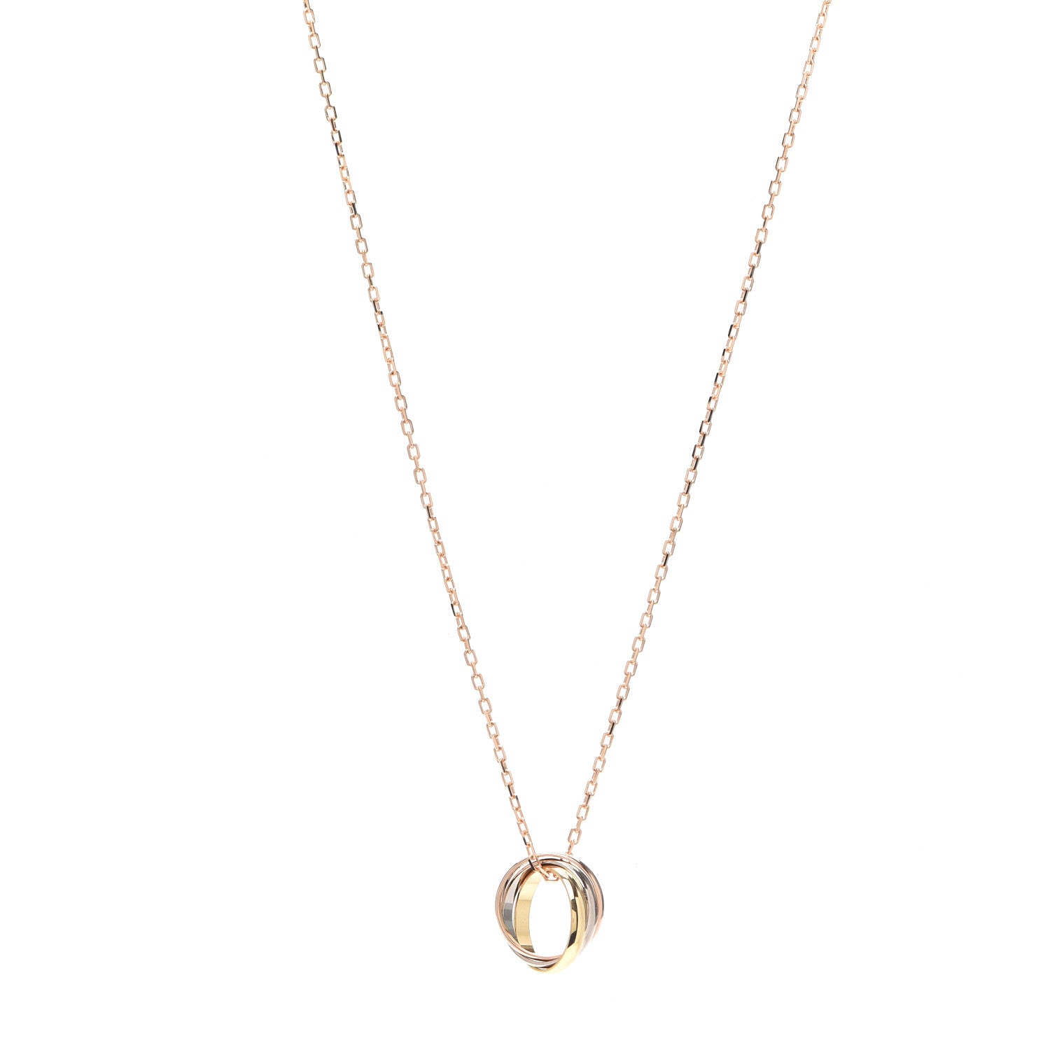 Cartier 18K Pink Yellow White Gold Trinity Pendant Necklace 1 of 5