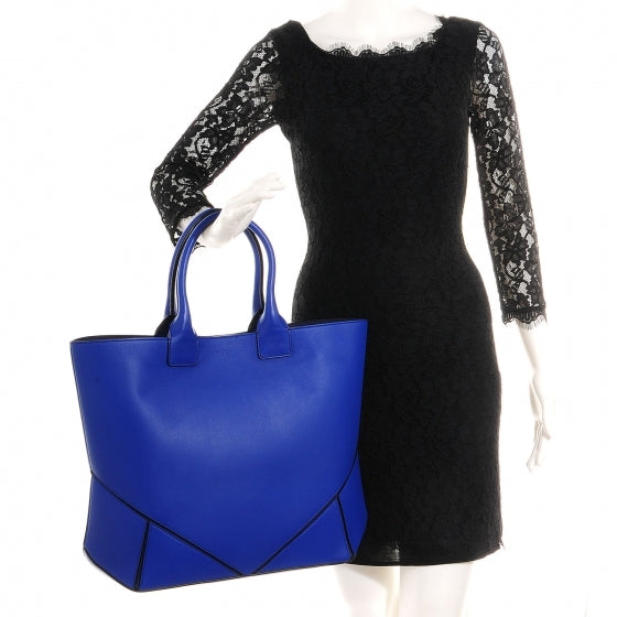 Nappa Lambskin Easy Tote Bright Blue