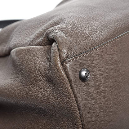 Fendi Goatskin Zucca Large Peekaboo Iconic Satchel Taupe Tobacco Moro 12 of 13