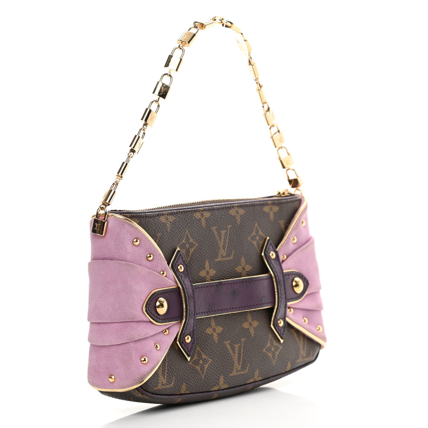 Monogram Suede Ostrich Les Extraordinaires Pochette