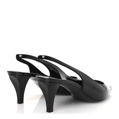 Saint Laurent Vernice Carol 60 Slingback Pumps 40 Black 5 of 12