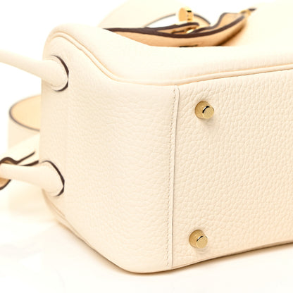 Hermes Taurillon Clemence Mini Lindy 20 Nata 7 of 12