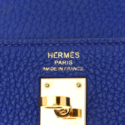 Hermes Togo Kelly Retourne 25 Bleu Royal 6 of 11