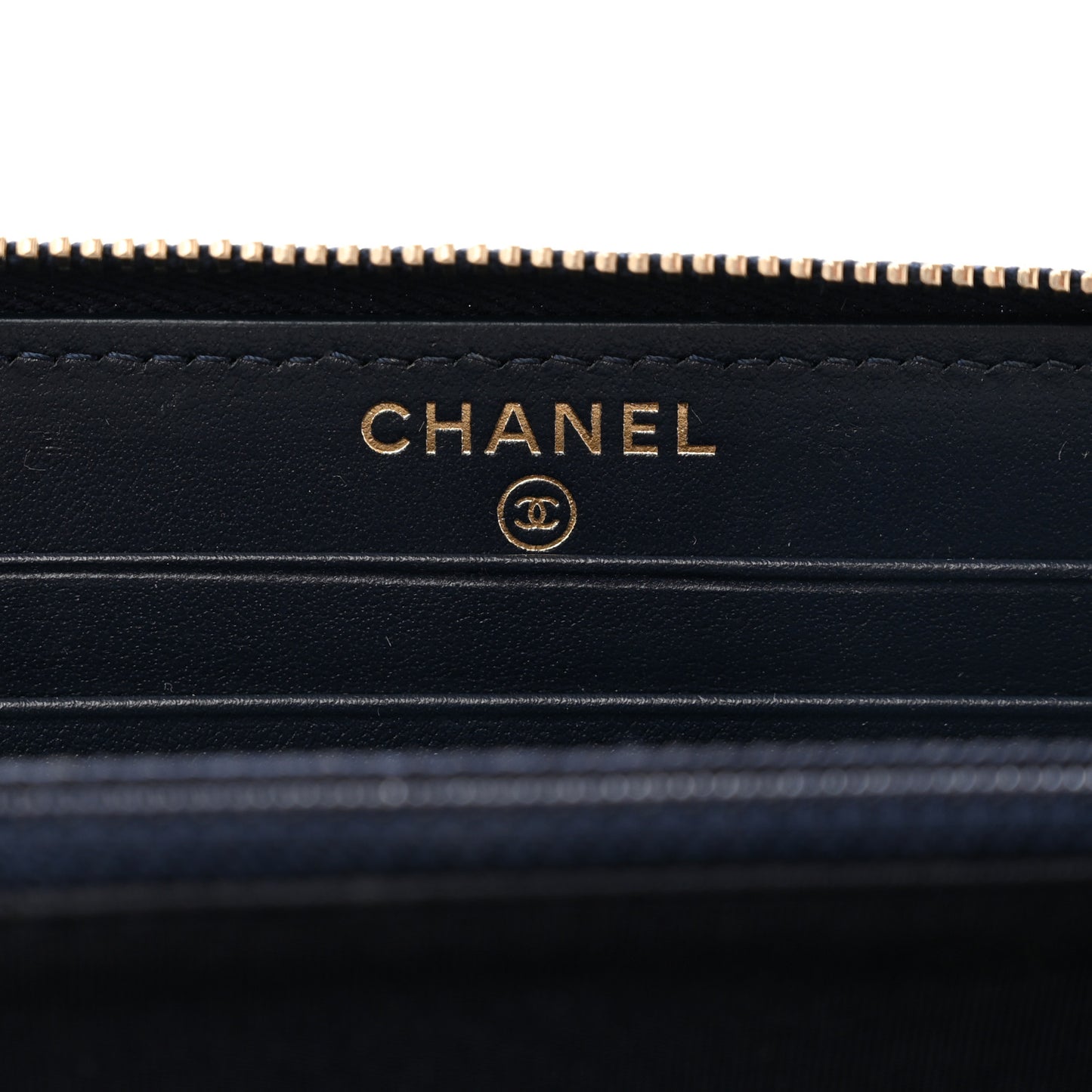 Mixed Fibers Deauville Small Zip Around Wallet Navy Blue